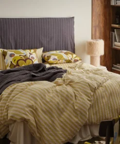 Ellos Home Sengesett Elly Classic Stripe i resirkulert halvlinne 2 eller 3 stykker