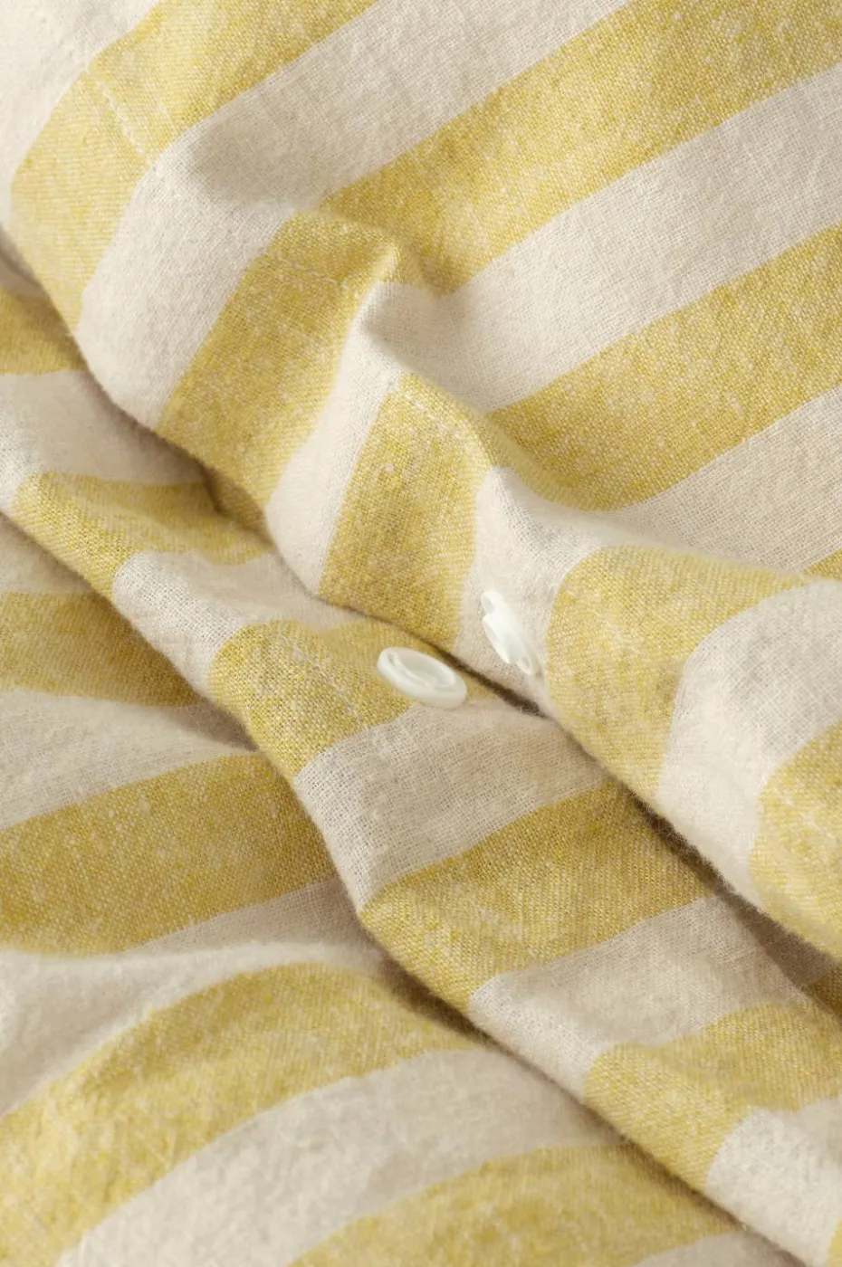 Ellos Home Sengesett Elly Classic Stripe i resirkulert halvlinne 2 eller 3 stykker