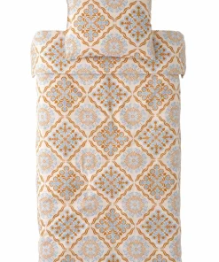 Ellos Home Sengesett Elly Tile i resirkulert halvlinne 2 eller 3 stykker