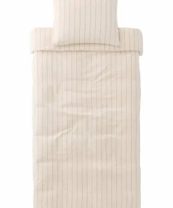 Ellos Home Sengesett Elly Thin Stripe i resirkulert halvlinne 2 eller 3 stykker
