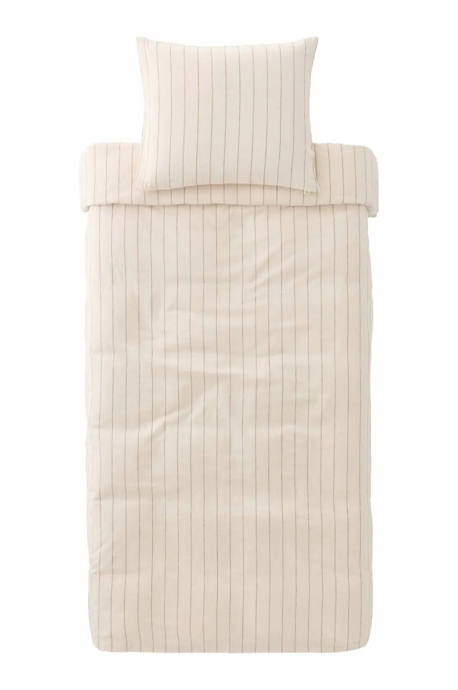 Ellos Home Sengesett Elly Thin Stripe i resirkulert halvlinne 2 eller 3 stykker
