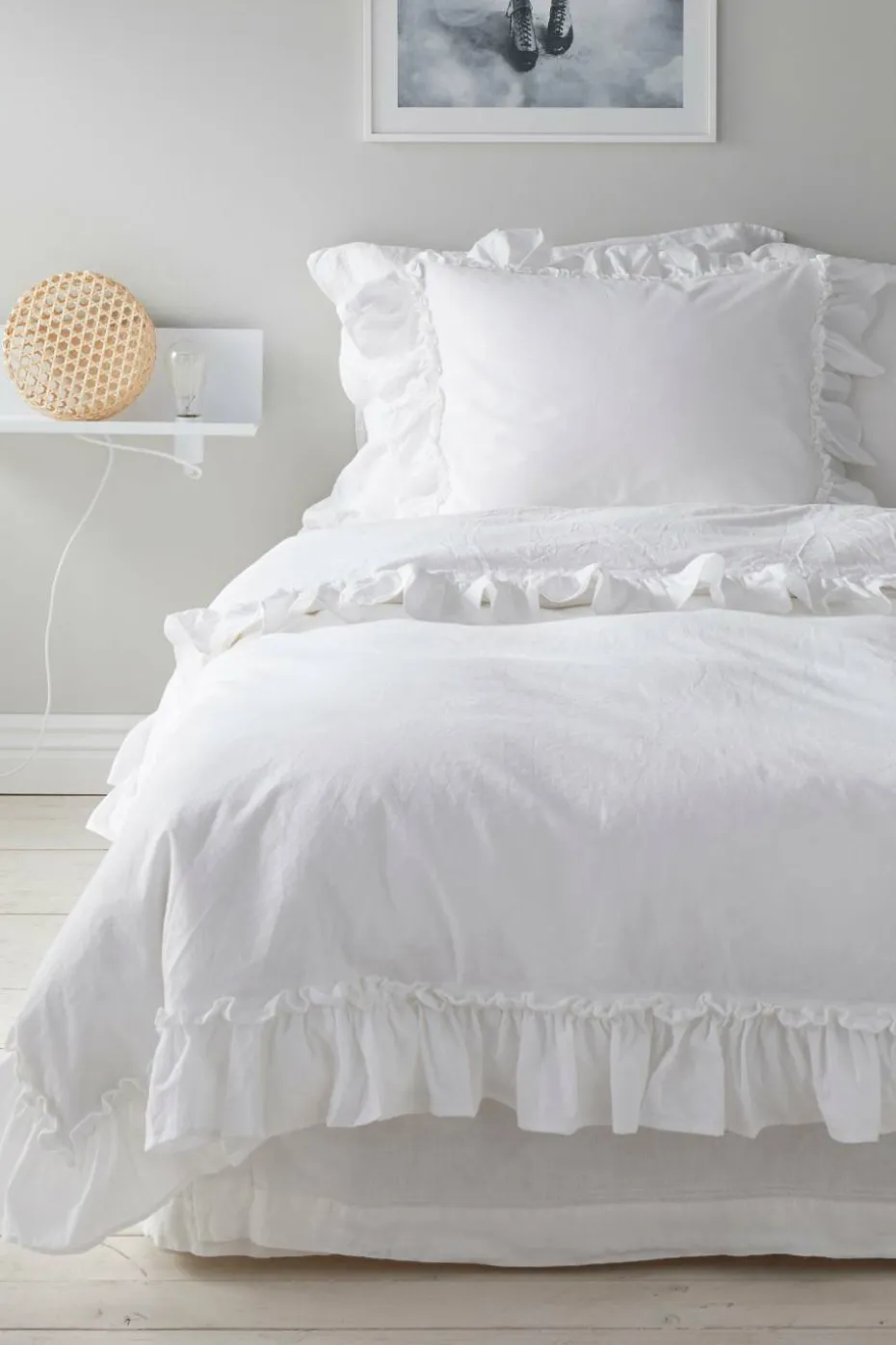 Ellos Home Sengesett Juliette Frill 2 eller 3 stykker