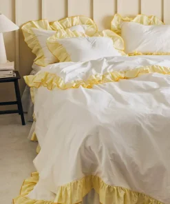 Ellos Home Sengesett Maryam Frill i bomullspercale 2 eller 3 stykker