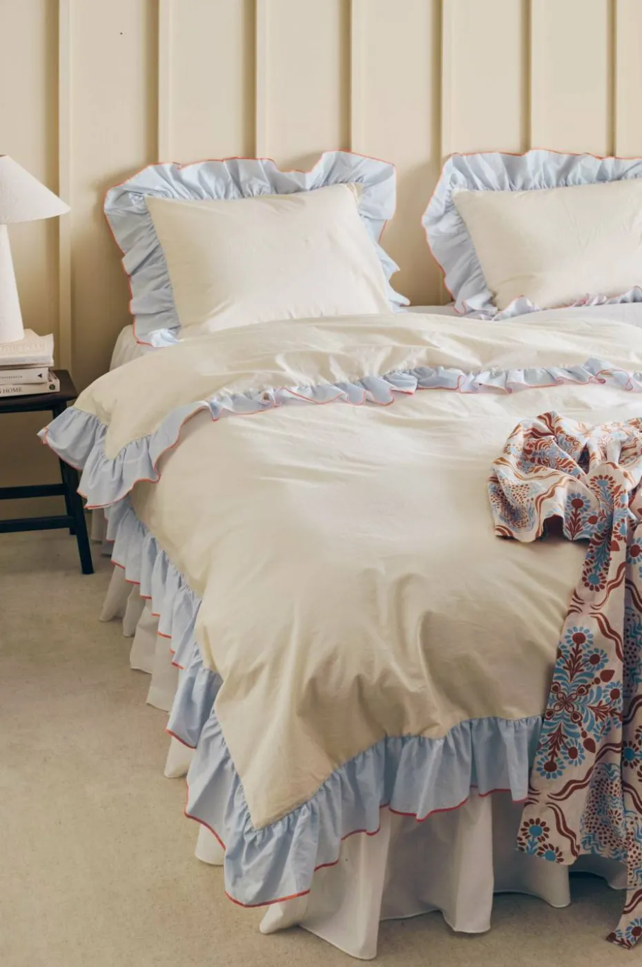 Ellos Home Sengesett Maryam Frill i bomullspercale 2 eller 3 stykker