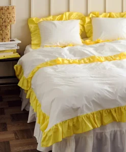 Ellos Home Sengesett Maryam Frill i bomullspercale 2 eller 3 stykker