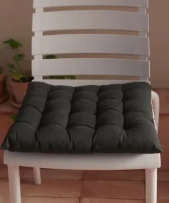 Ellos Home Sittepute Candice i vasket lin 40x40x5 cm