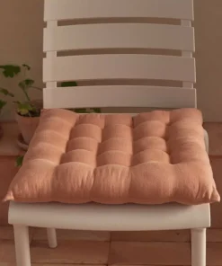 Ellos Home Sittepute Candice i vasket lin 40x40x5 cm