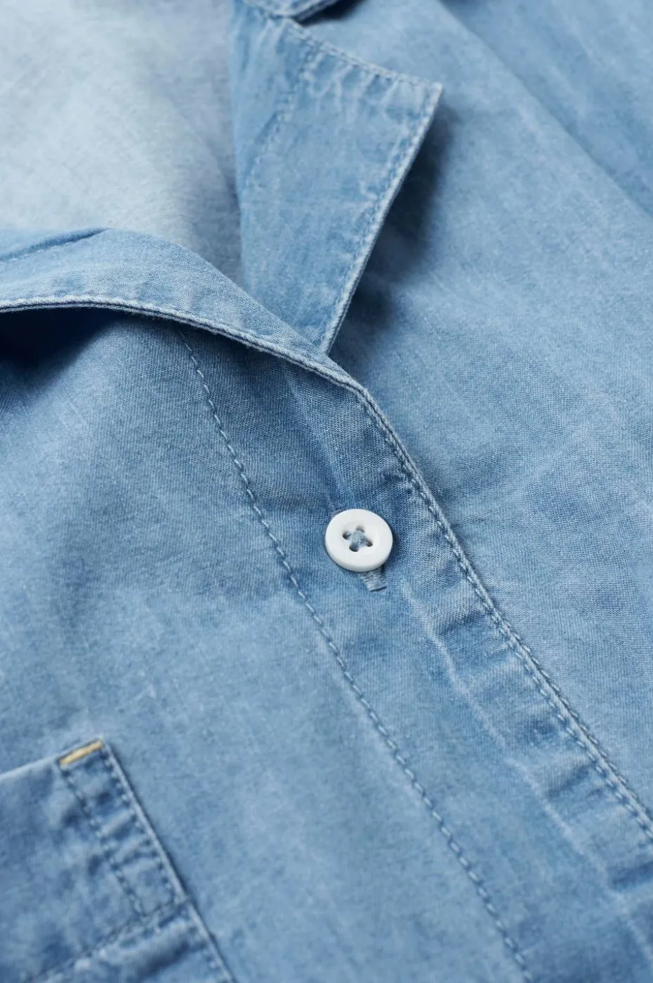Ellos Home Skjorte Denim Camp Collar