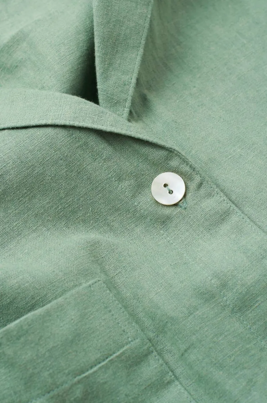 Ellos Home Skjorte Elly Camp Collar i resirkulert halvlinne