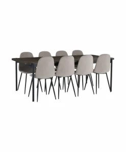 Ellos Home Spisegruppe Gilda med 1 bord og 8 stoler