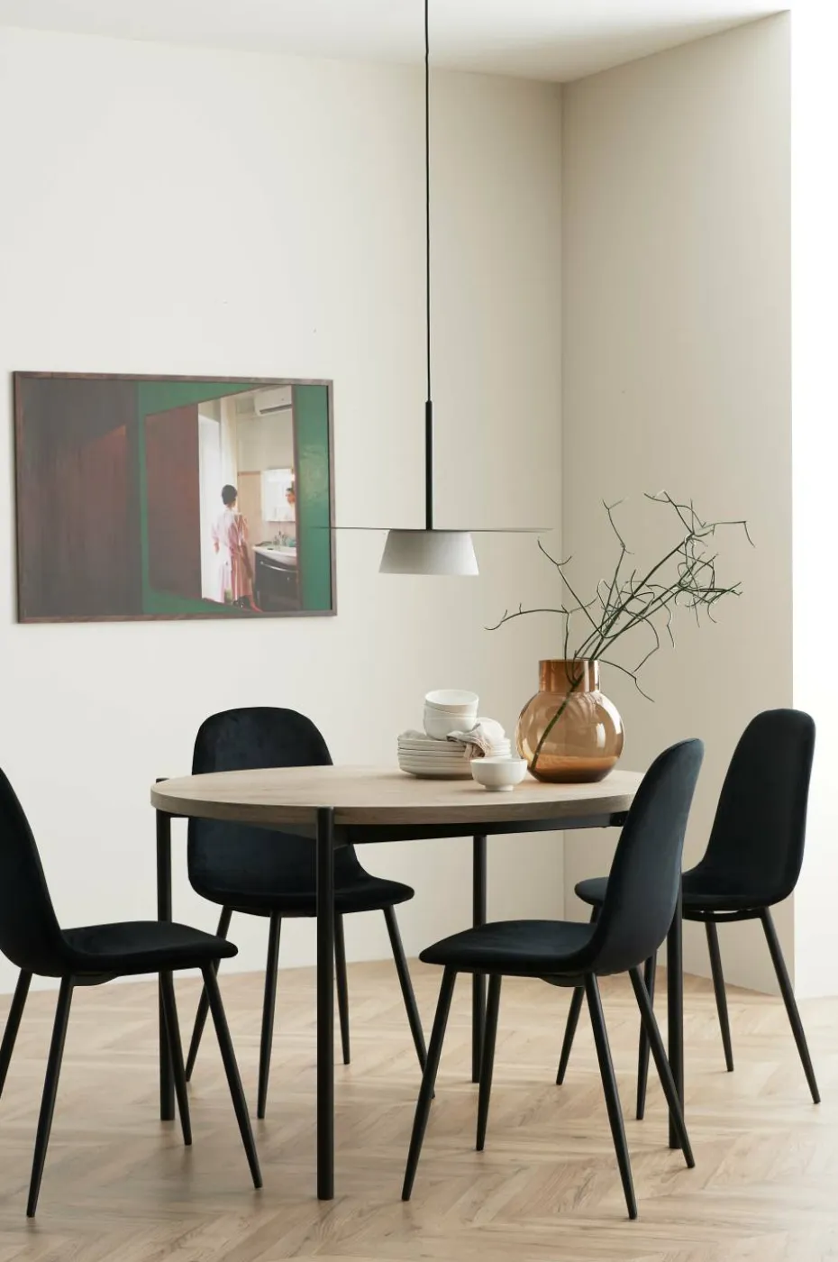 Ellos Home Spisegruppe Gilda med 1 bord og 4 stoler