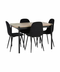 Ellos Home Spisegruppe Gilda med bord 120x80 cm + 4 stoler