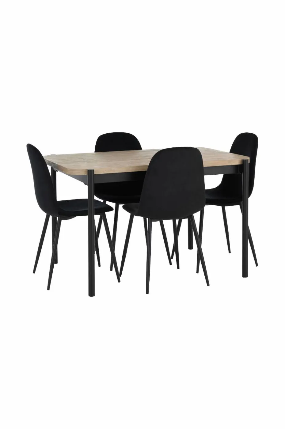 Ellos Home Spisegruppe Gilda med bord 120x80 cm + 4 stoler