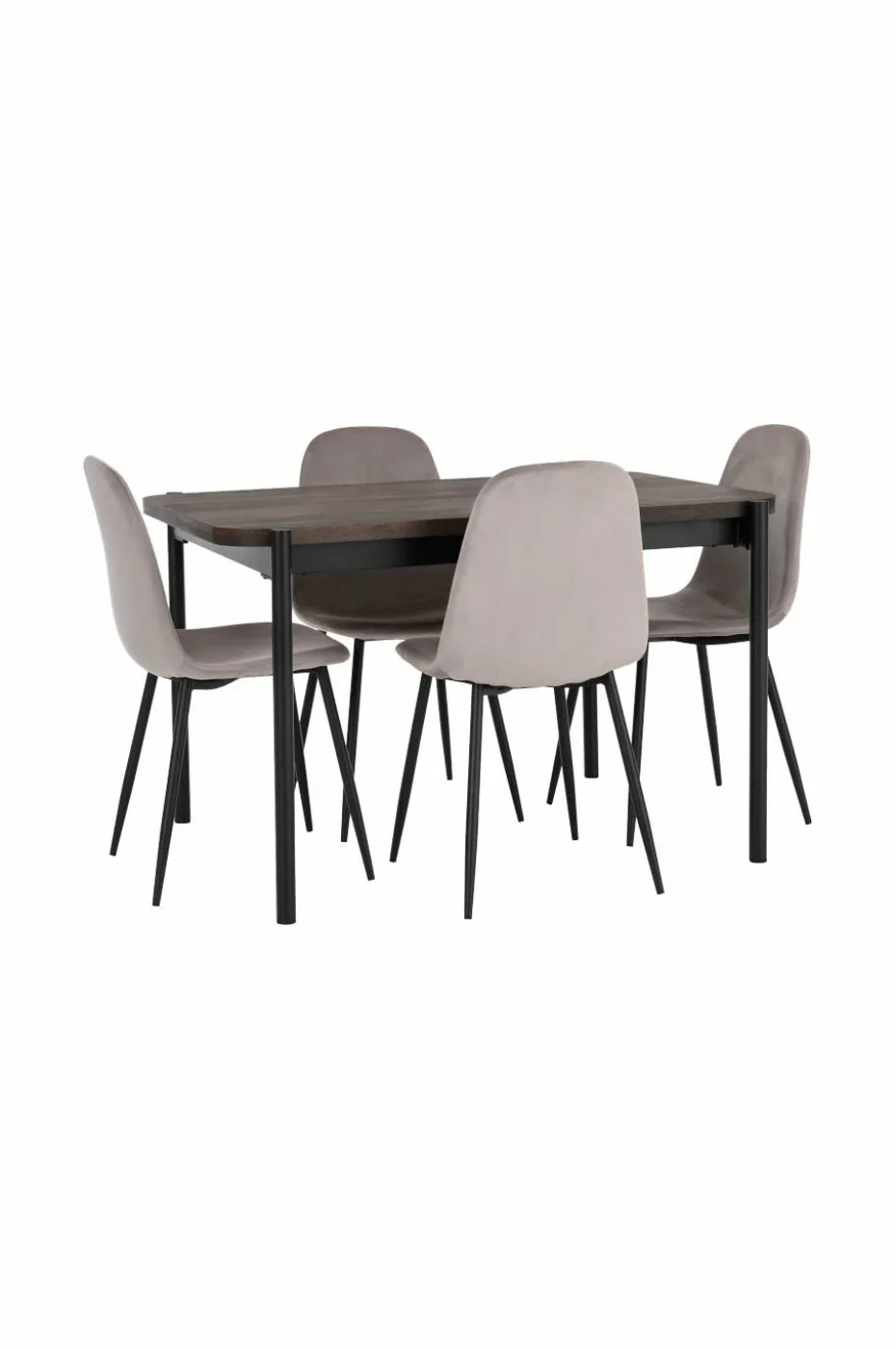 Ellos Home Spisegruppe Gilda med bord 120x80 cm + 4 stoler