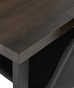 Ellos Home Spisegruppe Ritha med bord 220x100 cm + 8 stoler imitert skinn