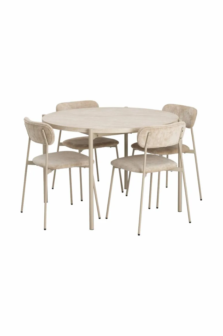 Ellos Home Spisegruppe Tridita med 1 bord + 4 stoler