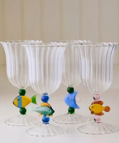 Ellos Home Vinglass Blue Lagoon 4-pakning