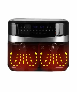 Emerio Dobbel Varmluftfrityr 5+5 liter 2400 Watt Digital