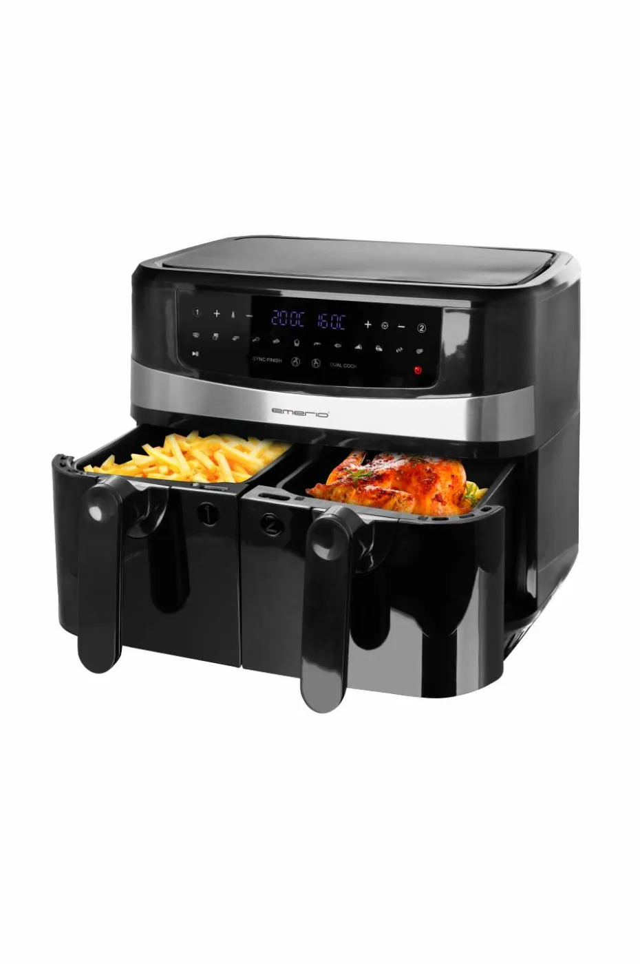 Emerio Dobbel Varmluftfrityr 5+5 liter 2400 Watt Digital