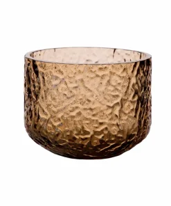 ERNST Lysestake/vase strukturert d8 h6 cm