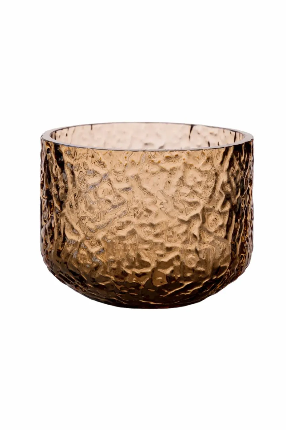 ERNST Lysestake/vase strukturert d8 h6 cm