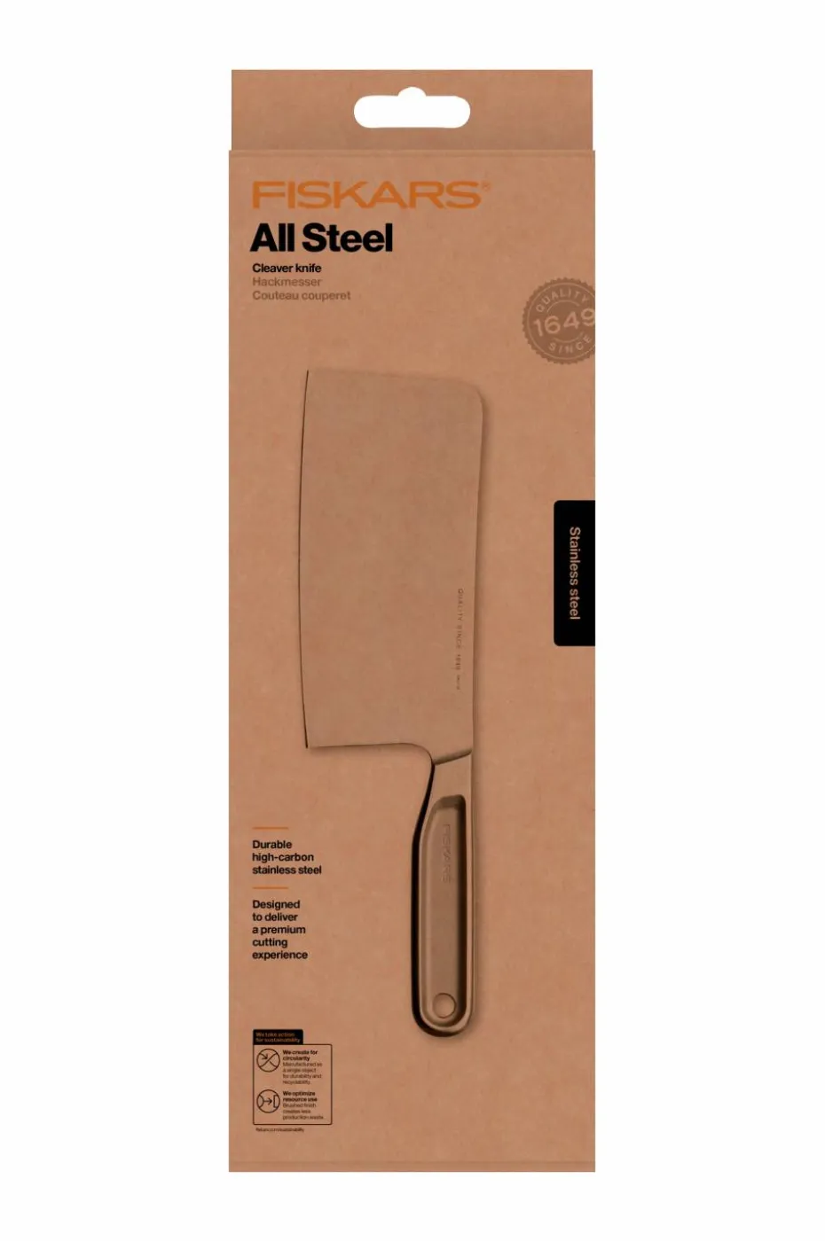 Fiskars All Steel Hakkekniv / Kjøttøks 16 cm