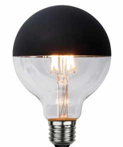 Globen Lighting Lyspære E27 LED Kule 95 mm Toppforspeilet Svart 2,8W