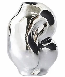 HKliving Gleam Glass liten vase krom