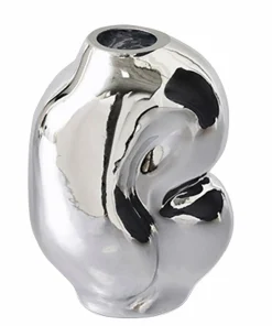 HKliving Gleam Glass liten vase krom