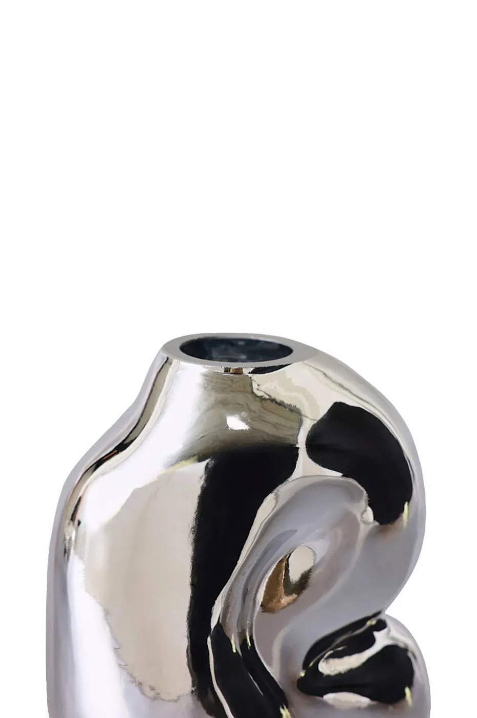 HKliving Gleam Glass liten vase krom