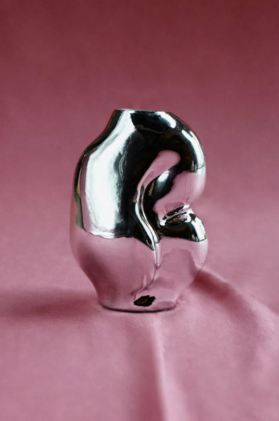 HKliving Gleam Glass liten vase krom