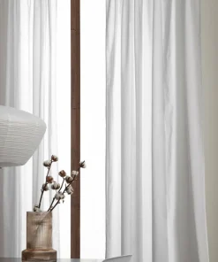 &Home Gardin med løpegang i bomullsvoile 2-pk