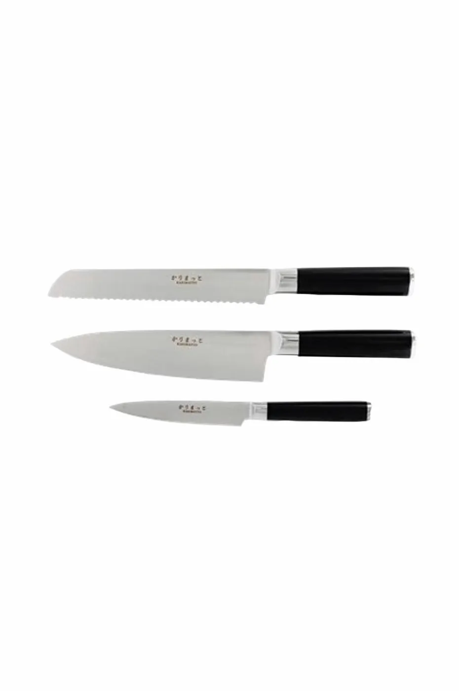 Karimatto 3 stk. sett All purékniv 12 cm, Gyuto 20 cm, brødkniv 20 cm