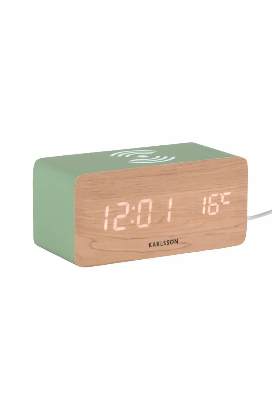 Karlsson Alarmklokke Block W. Phone Charger LED