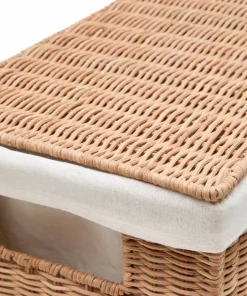 Kave Home Indali sett med 2 rottingkurver, 57 x 44 cm / 47 x 37 cm