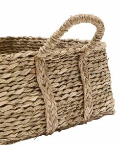 Kave Home Milly sett med 2 kurver i naturfiber, 32 x 20 cm / 34 x 20 cm