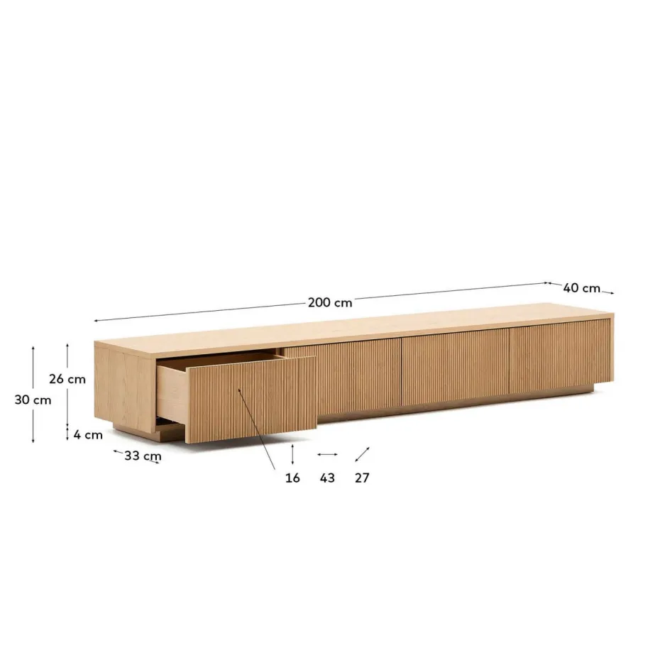 Kave Home Tv-bord - helvine