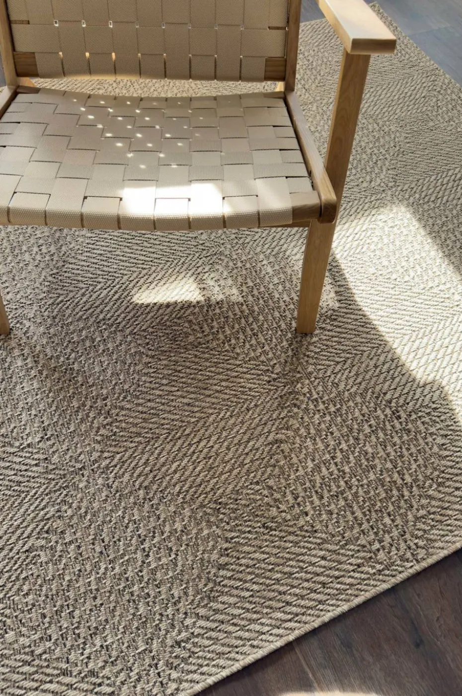 KM Home Flatvevd teppe Natural