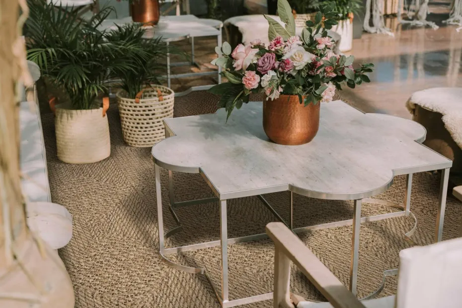 KM Home Flatvevd teppe Natural