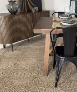 KM Home Flatvevd teppe Natural