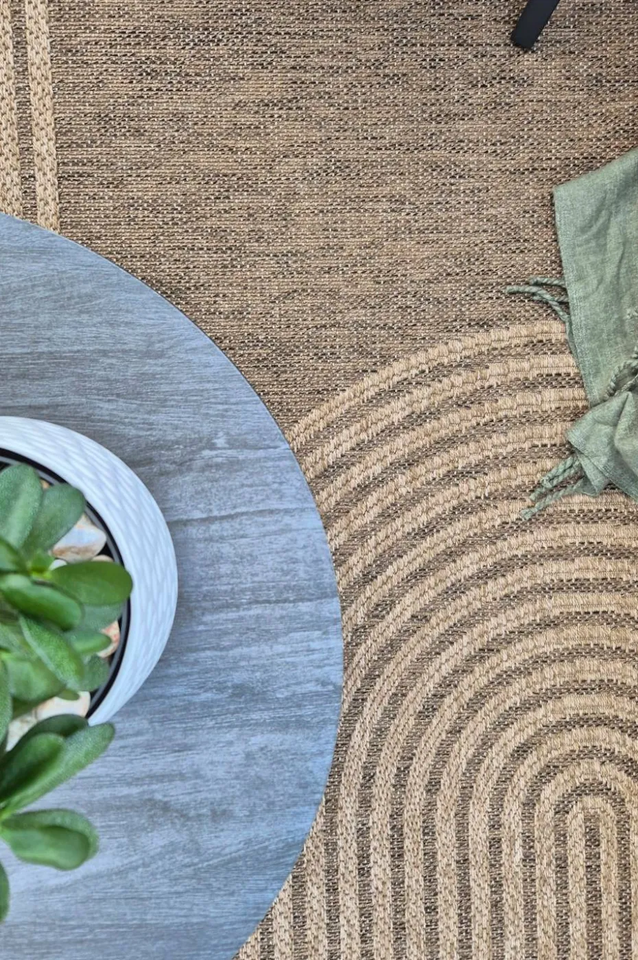 KM Home Flatvevd teppe Natural