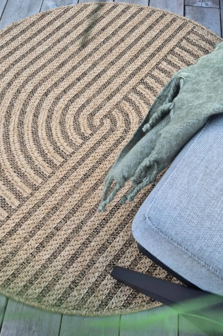 KM Home Flatvevd teppe Natural