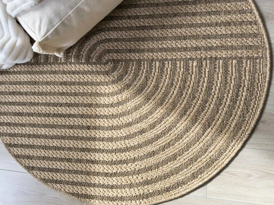KM Home Flatvevd teppe Natural