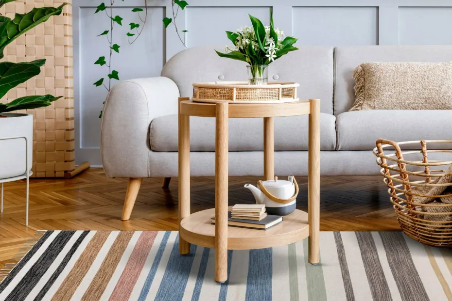 KM Home Teppe i bomull Pastell