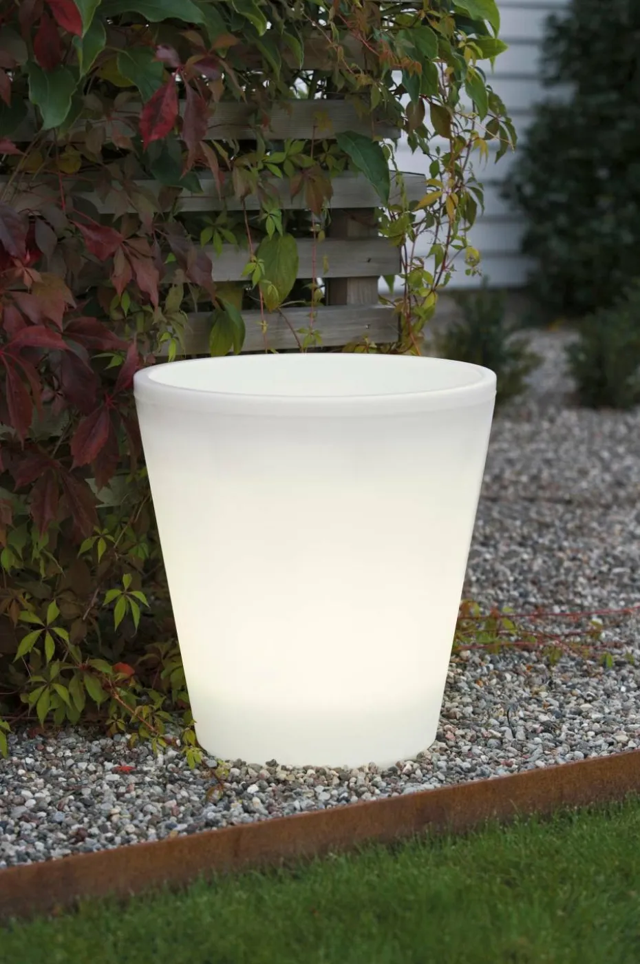 Konstsmide Blomsterpotte Assisi stor LED 40 cm