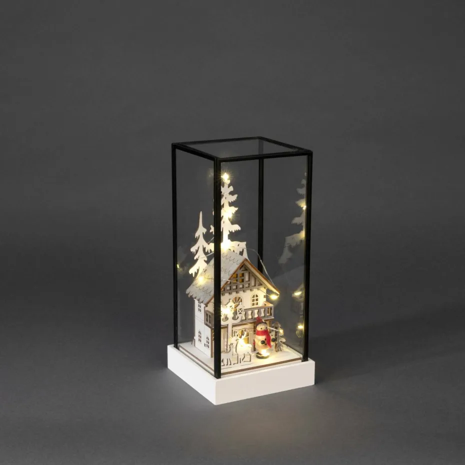 Konstsmide B/O Glasslykt 10 LED 22,5 cm