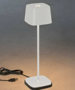 Konstsmide Bordlampe Capri USB høyde 36 cm