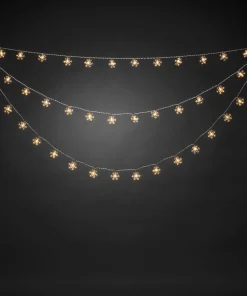 Konstsmide Gardinlenke 44 snøkrystaller LED 125 cm