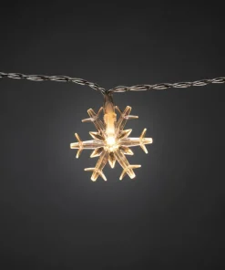 Konstsmide Gardinlenke 44 snøkrystaller LED 125 cm