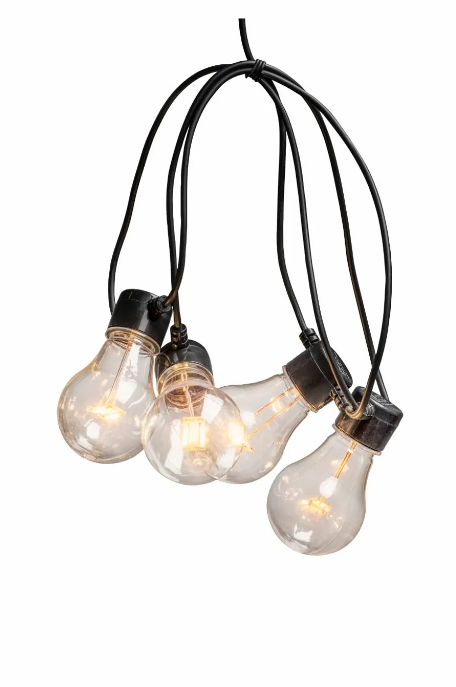 Konstsmide Lyssett 5 kl. pærer, B/O, LED 200cm